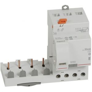 Legrand Bloc diff adapt DX³-vis-4P-400V~-63A-typeAC-30mA-disj 1mod/pôle-câbl trad