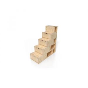 Escalier Cube de rangement hauteur 125 cm Couleur Brut