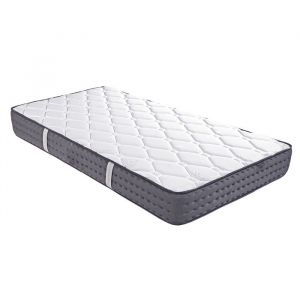 Visiodirect Matelas r&eacute;versible LUNA en mousse 3D face &eacute;t&eacute;/ hiver, m&eacute;moire de forme, ind&eacute;pendance du couchage - 90 X 190 X 20 cm -