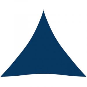 Helloshop26 - Voile toile d'ombrage parasol tissu oxford triangulaire 4,5 x 4,5 x 4,5 m bleu