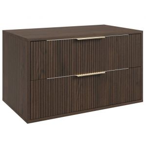 Badplaats Meuble sous-vasque Rimini 80 cm - Noyer brun - Meuble
