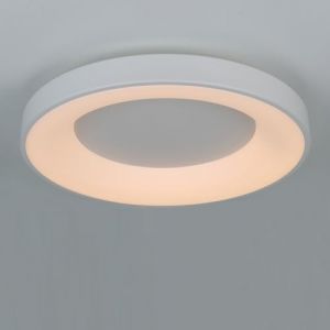 Alpinaluz Plafonnier LED &Oslash;50 cm 40W 5000 lm en Acier Blanc Mat &ndash; S&eacute;lecteur CCT 3000K/4000K/6000K &ndash; Lumi&egrave;re Blanche R&eacute;glable &ndash; Design Moderne pour Salon, Chambre ou Cuisine