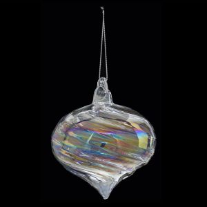 Boule de noël en verre goutte 8 cm