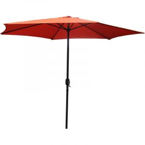 Concept-Usine PORTOFINO - Parasol droit rond 2,94 x 2,94 m terracotta