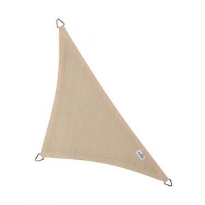 Nesling Voile d'ombrage triangulaire Coolfit cr&egrave;me porcelaine 4 x 4 x 5,7 m