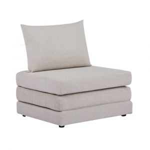 Sweeek - Chauffeuse matelas convertible beige tissu chenille 1 place Fold