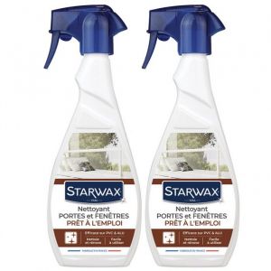 Starwax Lot de 2 Nettoyants menuiseries pvc et alu pour portes et fenêtres 500ml