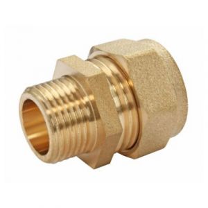 Somatherm Raccord mâle bicône en laiton pour tube cuivre 16mm x 1/2"