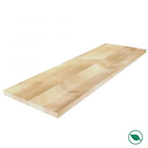Tablette sapin massif lamell&eacute; coll&eacute; about&eacute; 2000 x 400 x 18 mm - PEFC 70%.