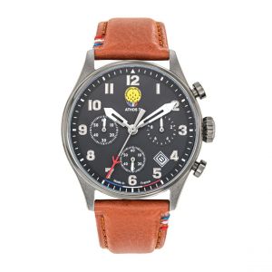 Montre Homme Patrouille de France Athos 7 - 668138 Bracelet Cuir Marron