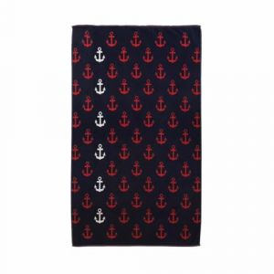 Serviette de playa y piscine secaneta jacquard terc.silta rouge