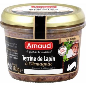 Arnaud Terrine de lapin à l'Armagnac 180 g - Lot de 6