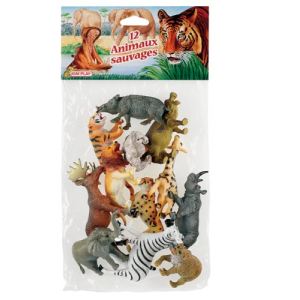 Kim'play 12 figurines d'animaux sauvages