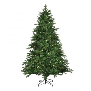 Black Box Trees Brampton Artificial Christmas Tree with LED Lights - H215 x Ø142 cm - Vert