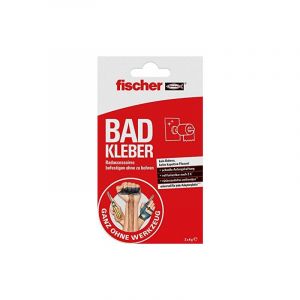 Fischer 545949 LOT DE 2 SACHETS DE PORTIONS POUR SALLE DE BAIN AVEC ADHÉSIF 2 COMPOSANTS ROUGE/BLANC