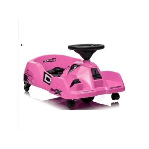 Costway Kart Électrique Pour Enfants 12v/7ah, Avec Balai Amovible, Klaxon, Musique & Connexion Sans Fil Pour 2 À 5 Ans Rose