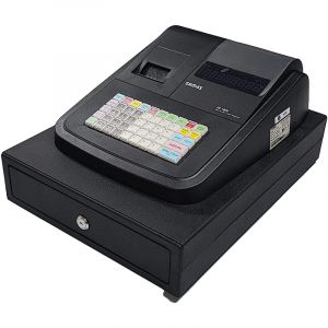 Caisse enregistreuse SAM4S ER-180U 57 mm. papier thermique conforme aux règles de facturation simplifiée.