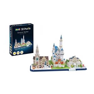 Revell 3D Puzzles Puzzle 3D 001143 Skyline Bavaroise Monuments à Construire, 143, Blanc