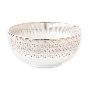 Easy life Saladier en porcelaine festive blanc/gold 23 cm