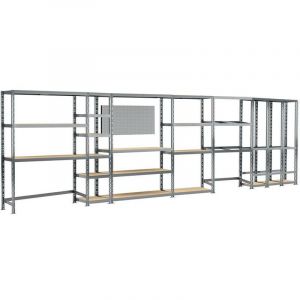 Concept Rangement De Garage Modulö - Longueur 605 Cm - 24 Plateaux