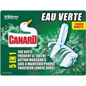 Image de Canard wc Eau Verte - Bloc Wc Colorant 5en1-2 Blocs