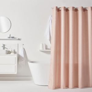 Today Rideau de Douche gauffré 180/200 Polyester Pink Utility