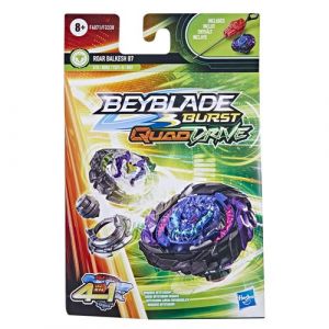 Image de Hasbro Burst QuadDrive, Starter Pack avec toupie Roar Balkesh B7 Type défense/Endurance et Lanceur, Jouet pour Enfants