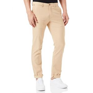 Image de Tommy Hilfiger Bleecker Chino Basket Weave Pantalons, Clayed Pebble, 40 W/34 L Homme