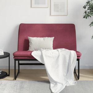 VidaXL Banc Rouge bordeaux 100x75x76 cm Tissu