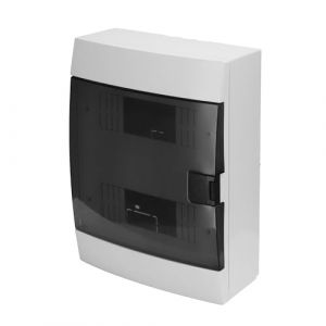 Horoz Electric Tableau électrique saillie 16 modules (2x8) IP40 blanc porte fumée horoz