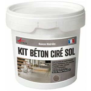 Arcane industries Béton Ciré Sol en Kit - Primaire et vernis de finition inclus Vison - Gris beige - kit 2 m² (2 couches)