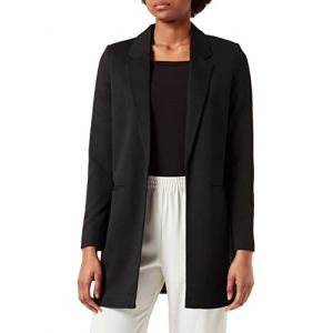 Vero Moda Femme Vmverina Long Blazer, Noir, 38 EU