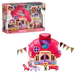 GP Toys MOUSE IN THE HOUSE, Coffret Croissant Café, avec 2 Figurines Souris Exclusives, des Accessoires et des Stickers Qui Brillent dans Le Noir, Jouets pour Enfants à partir de 3 Ans, MUN01, Taille Unique