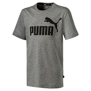 Image de Puma T-shirt enfant Ess logo tee mc anc jr Gris - Taille 6 ans,8 ans,10 ans