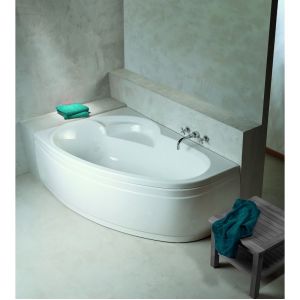 Aquarine BAIGNOIRE LADIVA 175X110 CM GAUCHE AVEC TABLIER, VIDAGE STANDARD NON FOURNI, PROFONDEUR