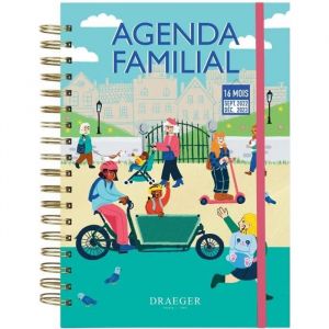 Agenda Familial 2023-2024 - 18x25,5 cm - Septembre 2023 À Décembre 2024 - L'organise Tout - Draeger Paris