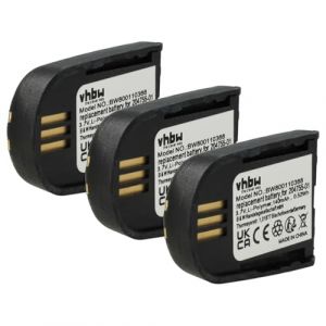 Vhbw 3x Batterie Compatible Avec Plantronics Savi W740-M, W740, W440-M, W440, 86507-01 Casque Audio, &Eacute;couteurs Sans Fil (140mah, 3,7v, Li-Polym&egrave;re)