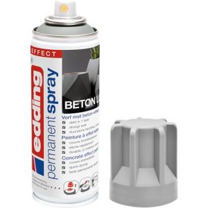 Edding 5200 spray permanent - effet b&eacute;ton - 200 ml - peinture acrylique pour peindre ou d&eacute;corer verre, m&eacute;tal, bois, c&eacute;ramique, plastique, toile - peinture acrylique en a&eacute;rosol