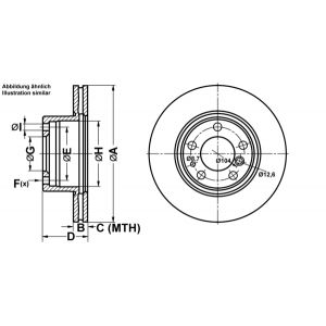 ATE Jeu de 2 disques de frein 24.0322-0103.1