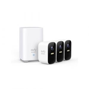 Eufy Caméra de Surveillance Cam 2C T88323D2 Extérieur Sans Fil Wi-Fi Vision Nocturne Étanchiété Blanc