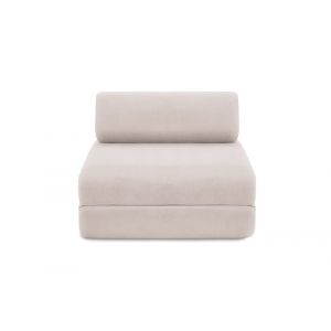 Fauteuil convertible et modulable 1 place en tissu imperméable beige