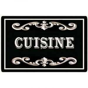 Plaque de porte en métal Cuisine