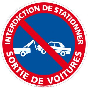 Panneau de Signalisation pvc 1 mm. Panneau Interdiction. Panneau Parking, Panneau d'information pvc. Taille au choi - Interdiction de stationner