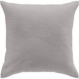 Douceur d'int&eacute;rieur, Housse de Coussin (60 x 60 cm) Palombine Gris, Microfibre Unie