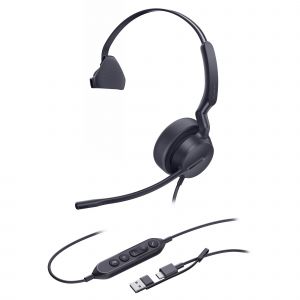 Casque Yealink UH42 Mono UC avec fil USB-C/A Appels/Musique R&eacute;duction de bruit Noir