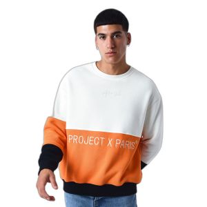 Sweatshirt col rond en maille Project X Paris Colorblock