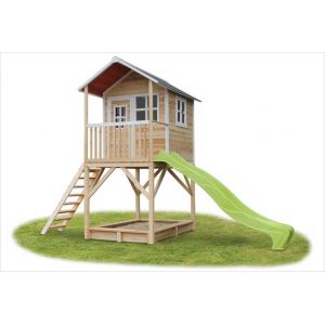 Image de Exit Toys Loft 700 - Cabane en bois avec toboggan