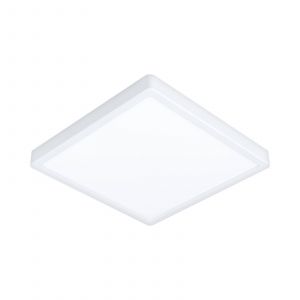 Eglo Connect.z Plafonnier LED connecté pour salle de bains Fueva 6-Z, 39 x 39 cm, ZigBee, App et commande vocale Alexa, blanc chaud-blanc froid, intensité lumineuse variable, blanc, IP44