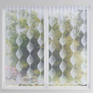 Lot de 2 voilages polyester LIVIA - blanc