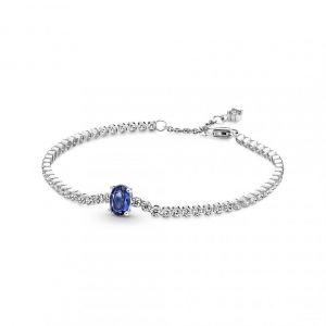 Pandora Timeless 590039C01-16 Bracelet de tennis en argent sterling avec pavé scintillant Taille 16